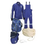 Enespro AGP 40 Cal Arc Flash Premium Kit with Lift Front Hood WITH Fans NO Gloves in Navy